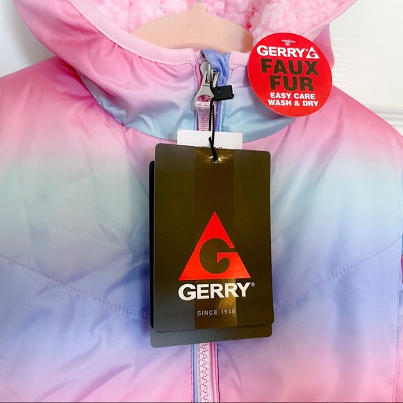 Gerry Weber Hood Quilted Puffer Jacket Pink Ombre - Picture 6 of 11